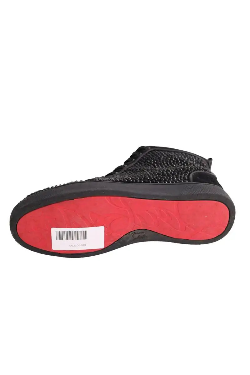 Baskets montantes Christian Louboutin Noir en Velours