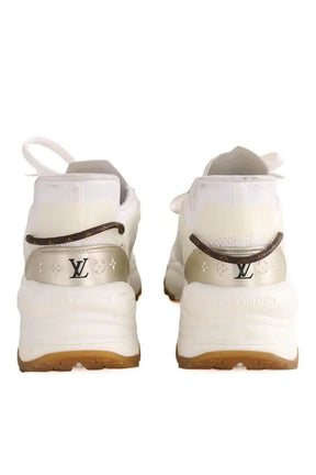 Baskets Louis Vuitton Run 55 Blanc en Cuir