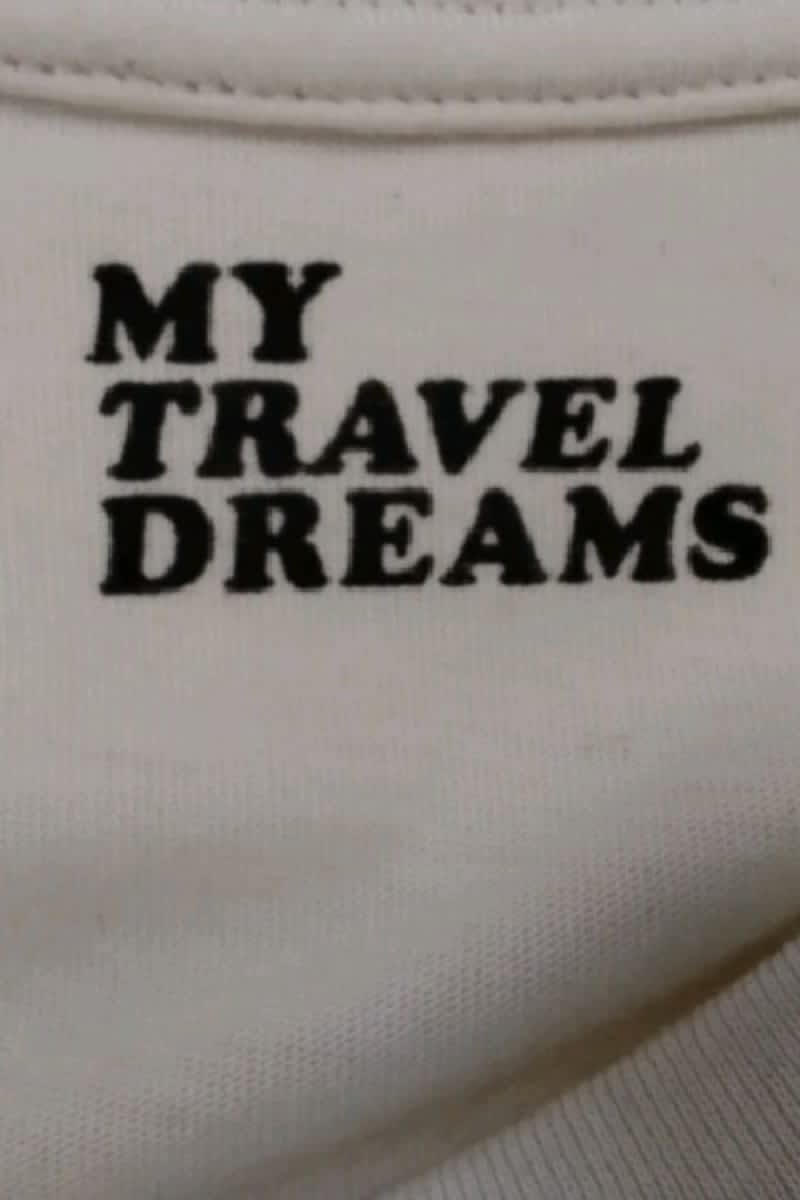 T-shirt My Travel Dreams  Jaune