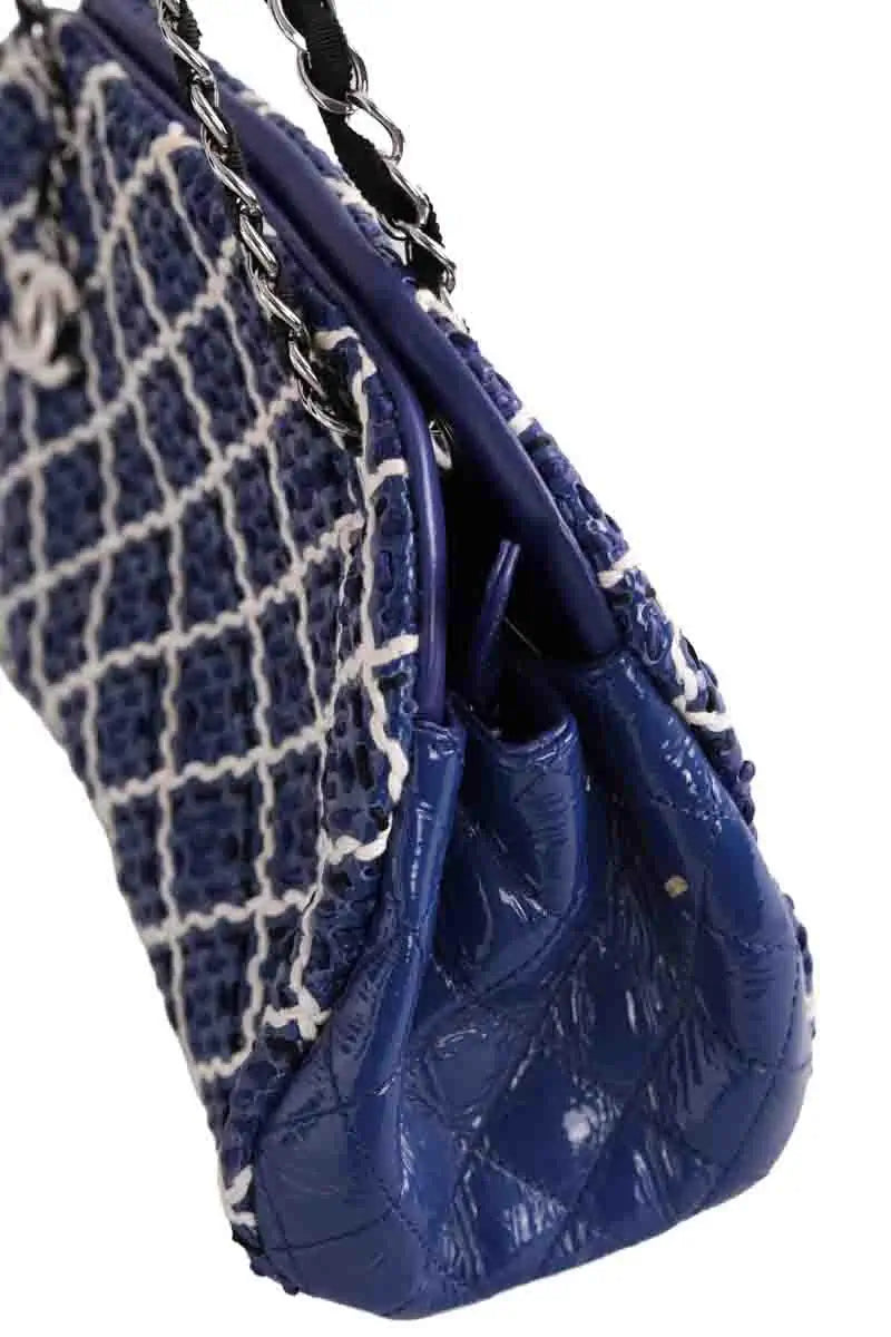 Sac porté épaule Chanel Just Mademoiselle Bleu en Cuir