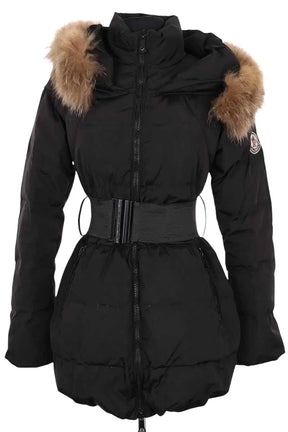Doudoune Moncler Noir en Synthétique, taille S - Seconde Main