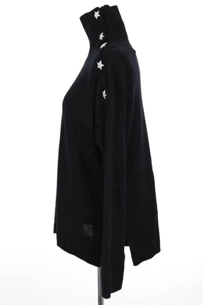 Pull Zadig & Voltaire Alma Bijoux Noir en Cachemire