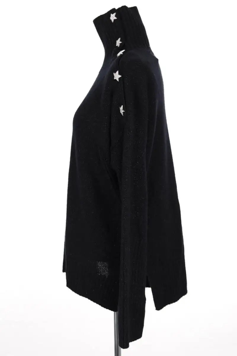 Pull Zadig & Voltaire Alma Bijoux Noir en Cachemire