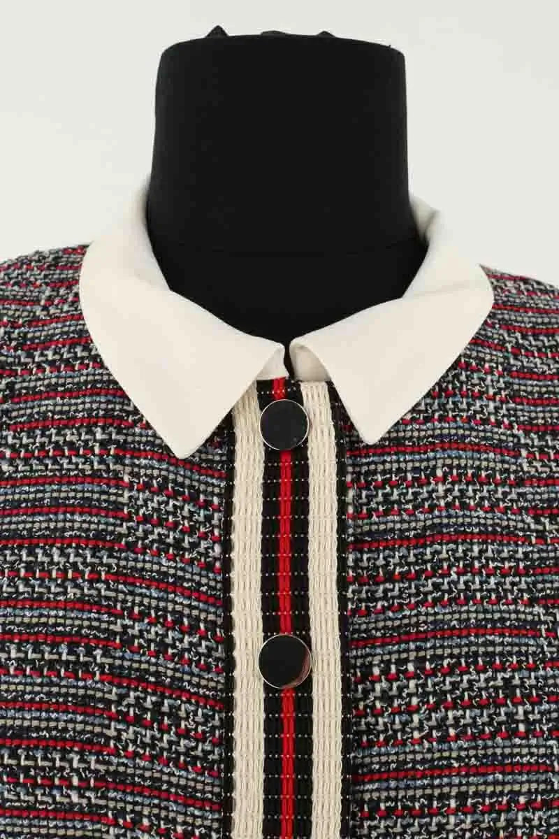 Robe Maje Rouge en Tweed