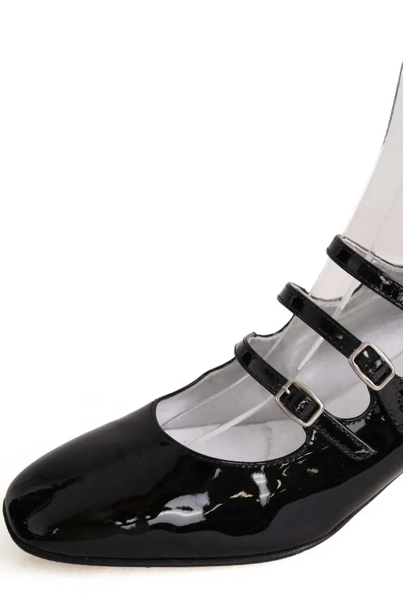 Talons Carel Noir en Cuir