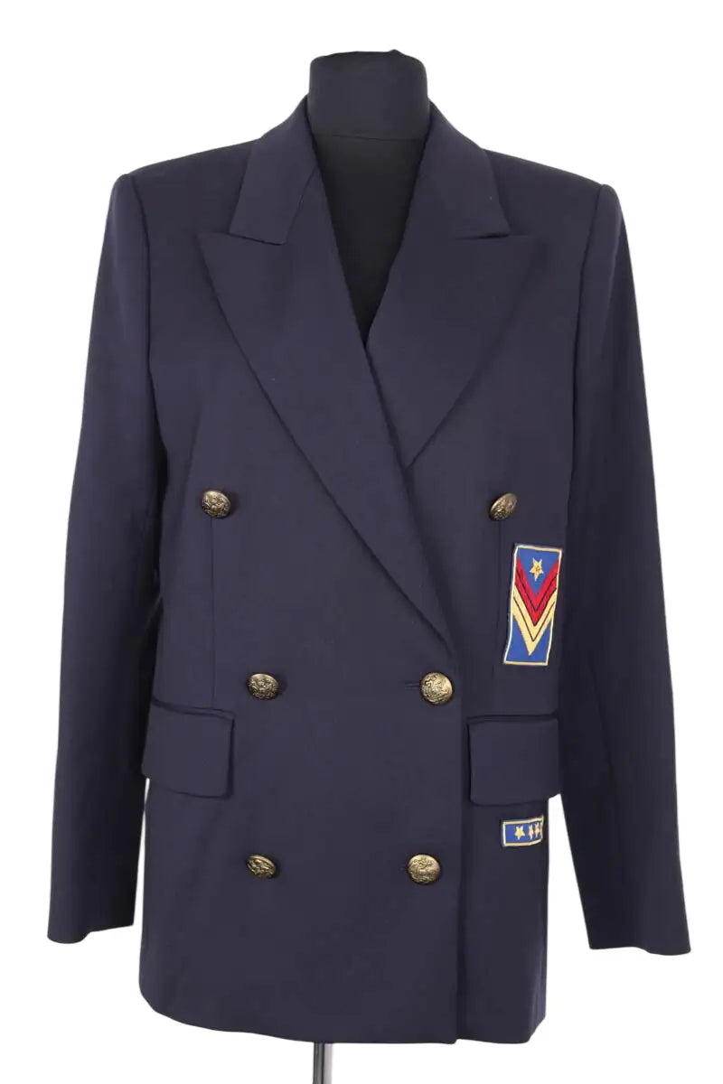 Blazer The Kooples Marine en Laine, taille S - Seconde Main