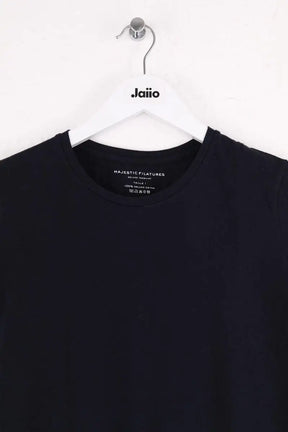 T-shirt Majestic Filatures Marine en Coton