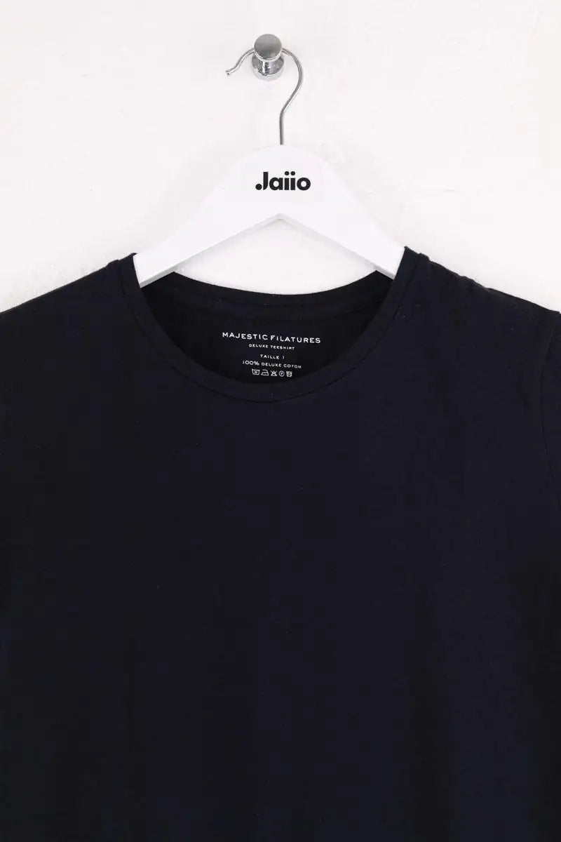 T-shirt Majestic Filatures Marine en Coton