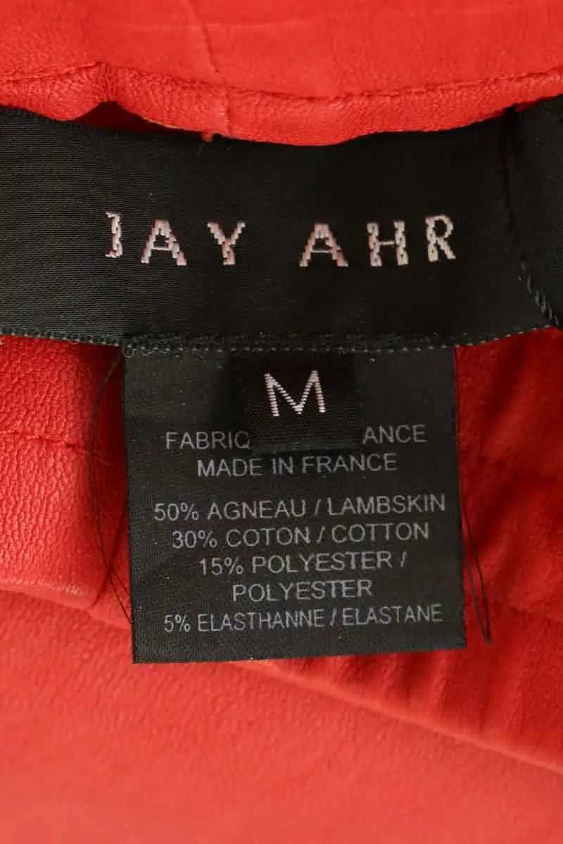 Legging Jay Ahr Rouge en Cuir