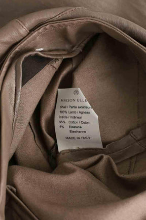 Legging Maison Ullens Marron en Cuir