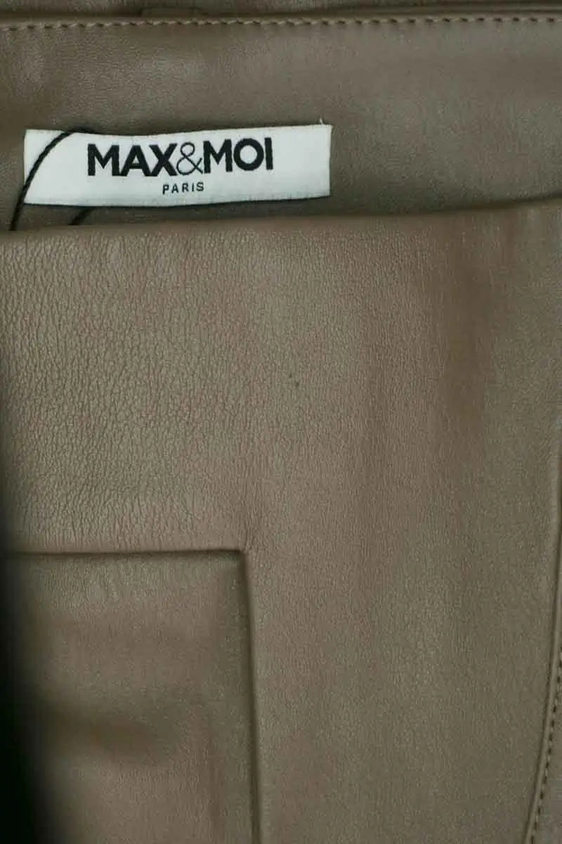 Legging Max & Moi Beige en Cuir