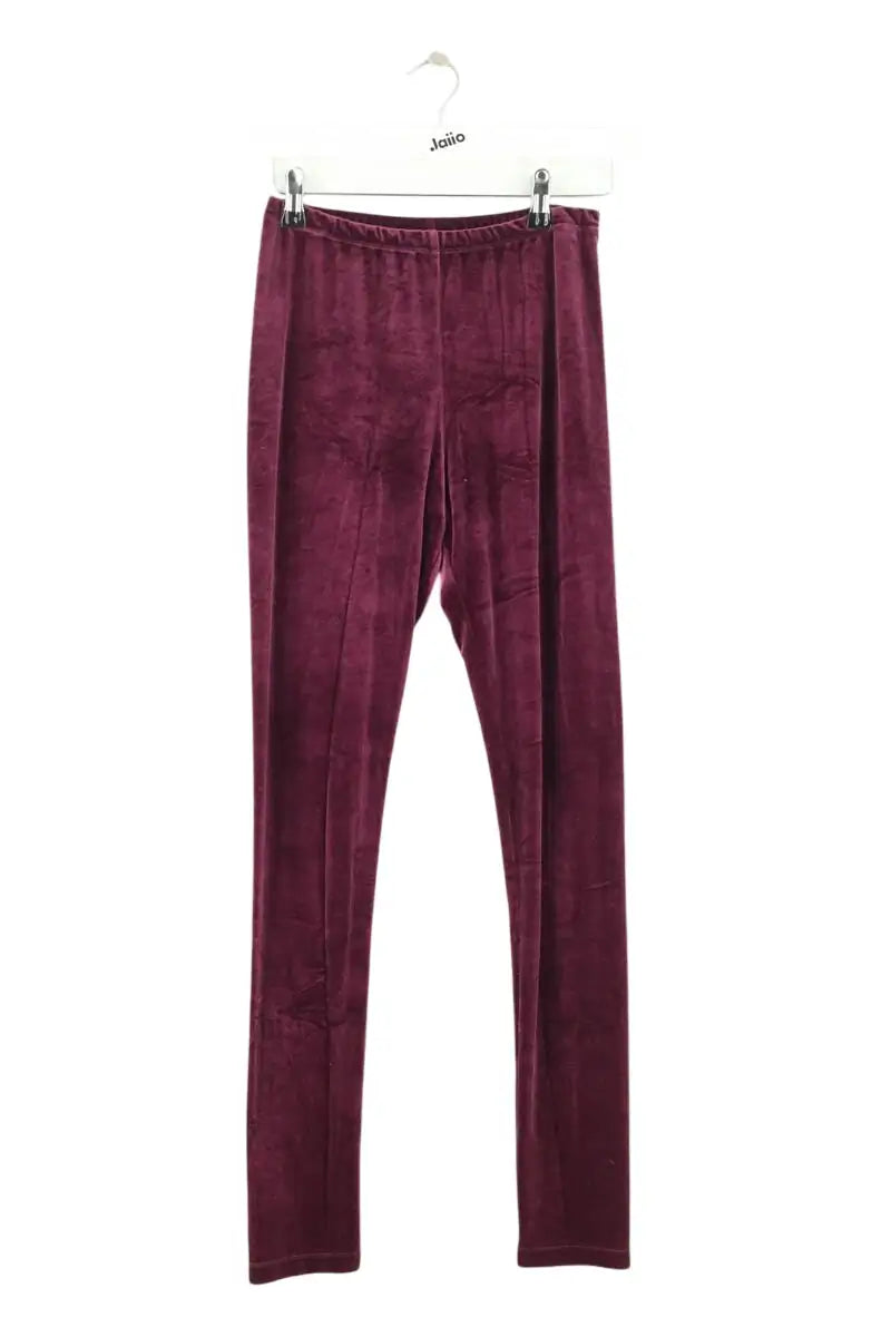 Legging PATTES DE VELOURS Bordeaux en Velours, taille L - Seconde Main