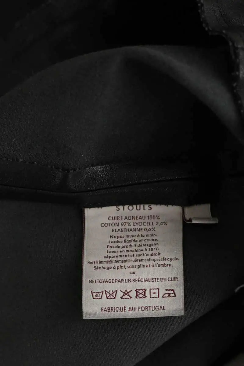 Legging Stouls Noir en Cuir