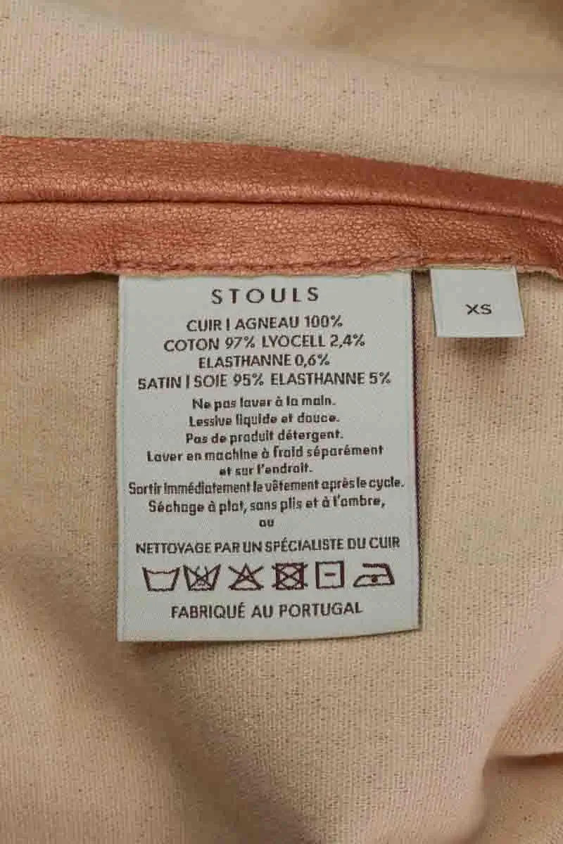 Legging Stouls Rose en Cuir