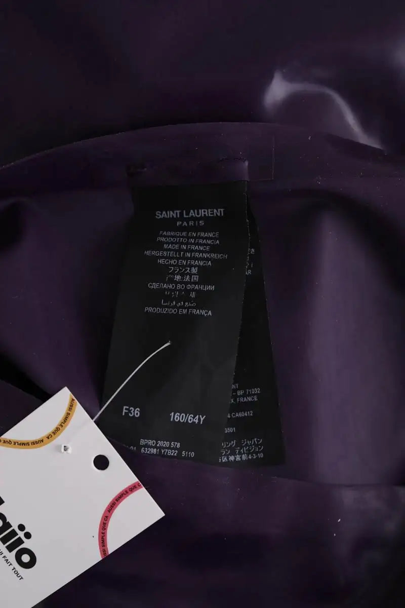 Legging Yves Saint Laurent Violet en Synthétique