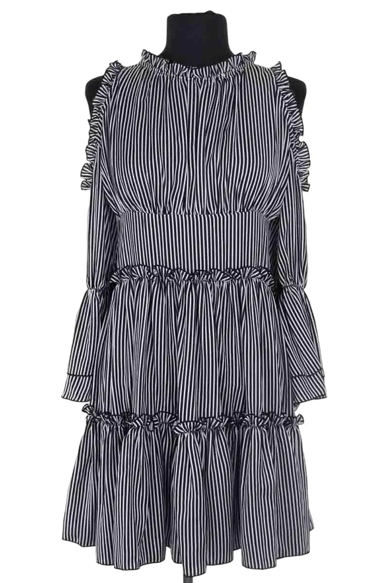 Robe Maje Noir en Viscose, taille S - Seconde Main