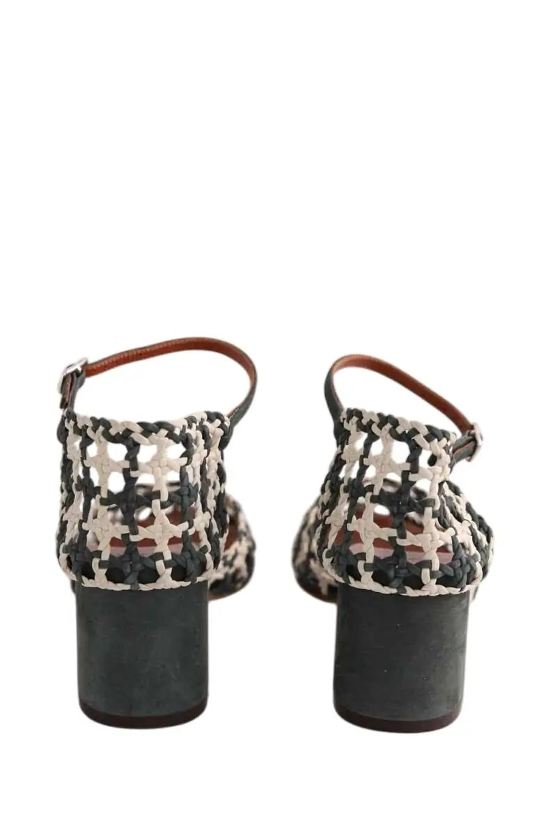 Talons Michel Vivien Vert en Cuir, taille 37 - Seconde Main