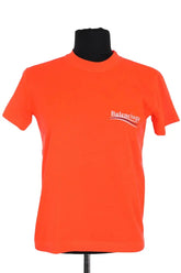 T-shirt Balenciaga Orange en Coton, taille XS - Seconde Main