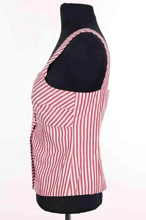 Top sans manche Maje Rouge en Coton