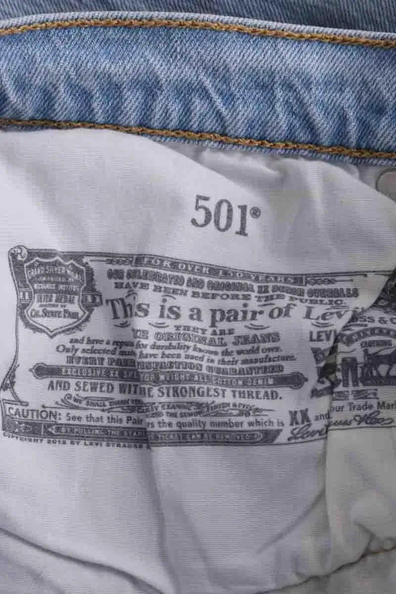 Jean droit Levi's 501 Bleu en Coton