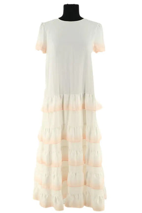 Robe Maje Blanc en Viscose, taille S - Seconde Main