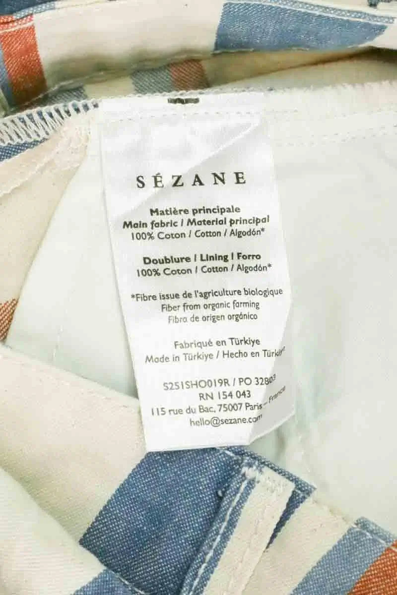 Mini short Sézane Blanc en Coton