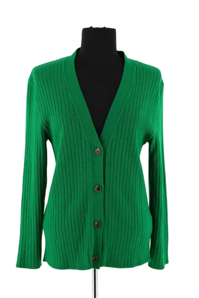 Cardigan Make My Lemonade Vert en Laine, taille S - Seconde Main
