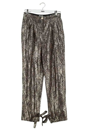 Pantalon Carot Claudie Pierlot Doré en Synthétique, taille L - Seconde Main