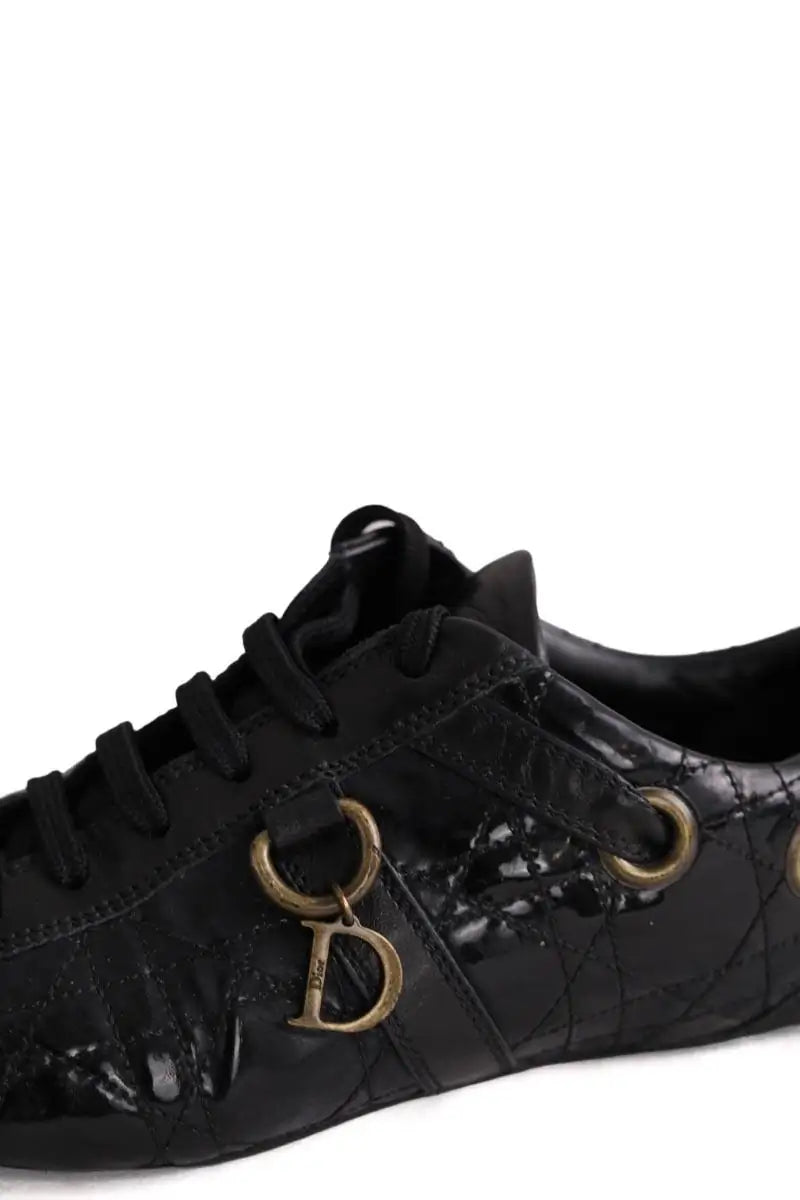 Baskets Dior Noir en Cuir verni