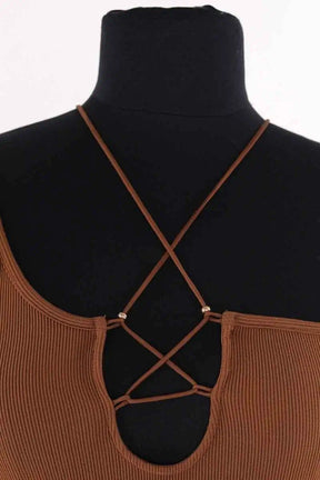 Robe Sessun Mambossa Marron en Synthétique