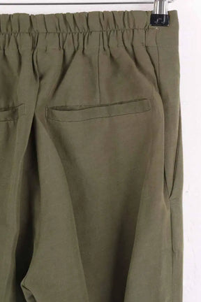 Pantalon droit Momoni Kaki en Viscose