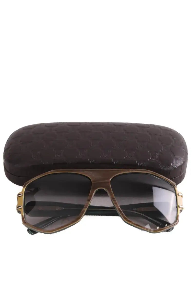 Lunettes de soleil Celine Marron en Plastique