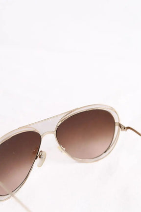 Lunettes de soleil Chloé Marron en Métal