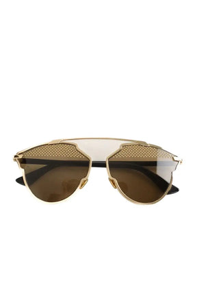 Lunettes de soleil Dior So Real Doré en Métal - Seconde Main