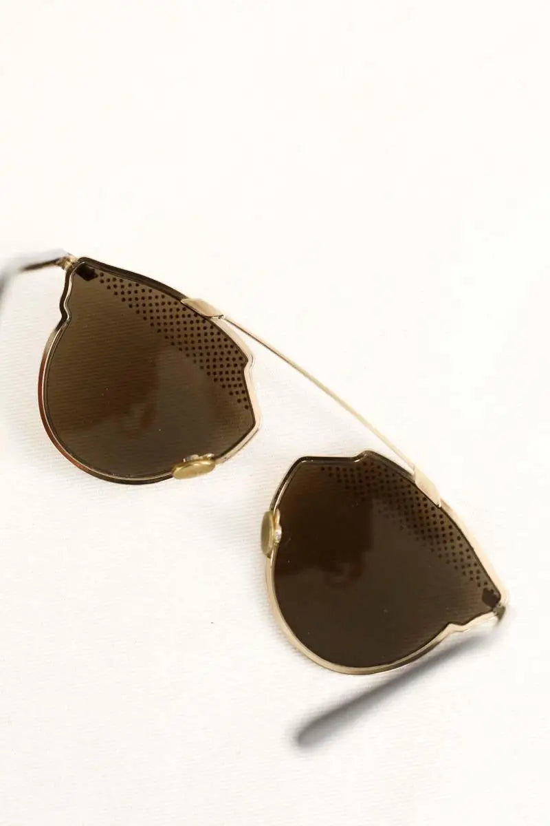 Lunettes de soleil Dior So Real Doré en Métal