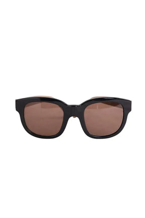 Lunettes de soleil Emmanuelle Khanh Noir en Plastique - Seconde Main