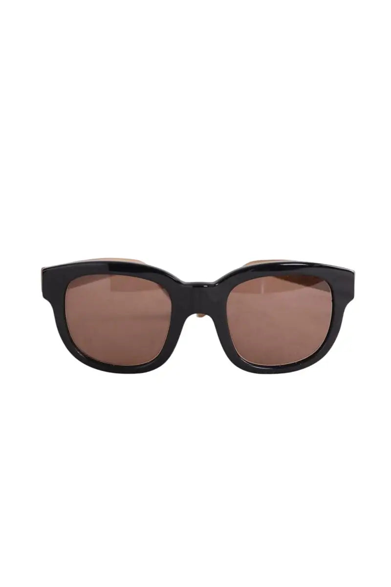 Lunettes de soleil Emmanuelle Khanh Noir en Plastique - Seconde Main