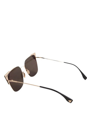 Lunettes de soleil Fendi Doré en Métal