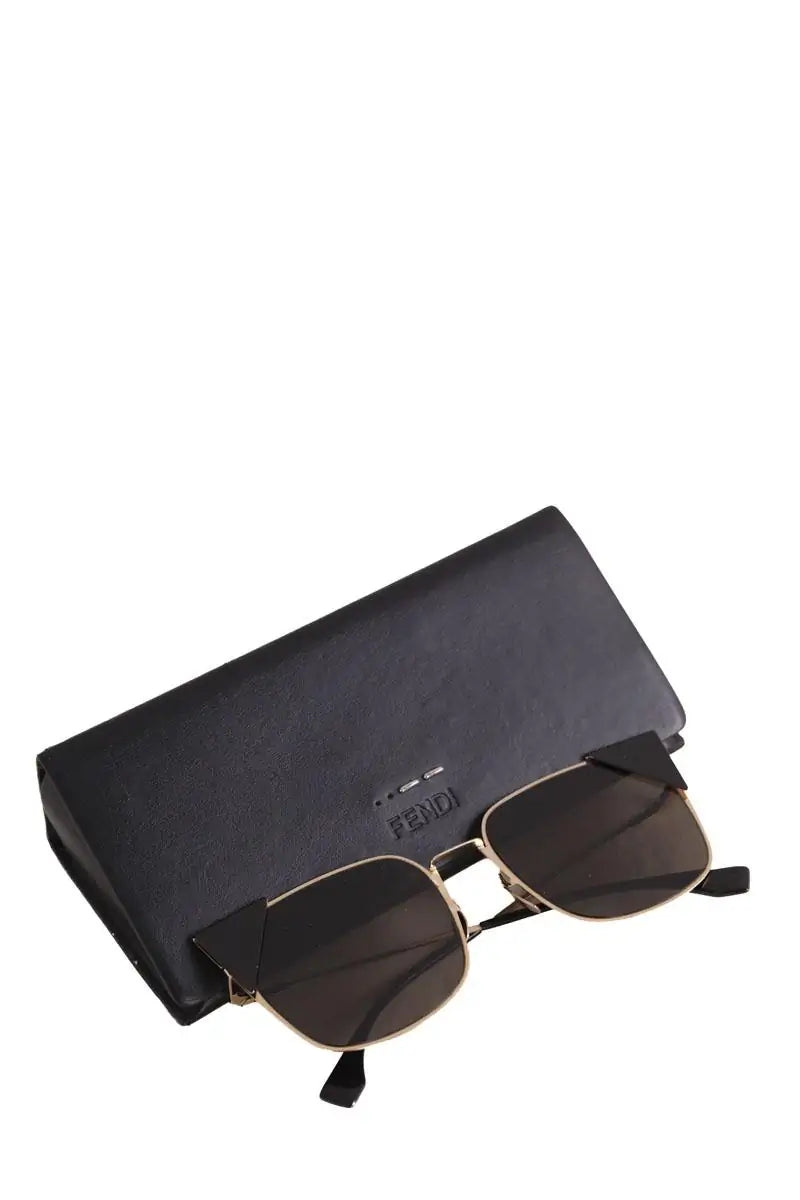 Lunettes de soleil Fendi Doré en Métal