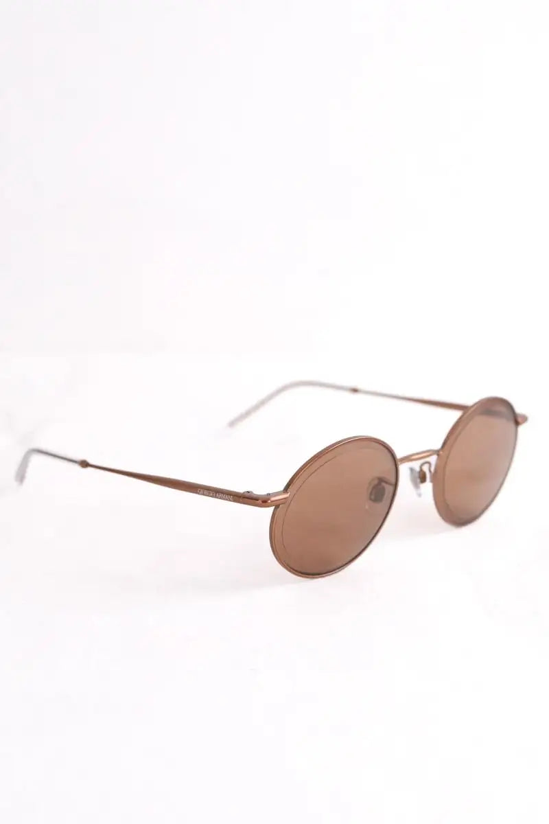 Lunettes de soleil Giorgio Armani Marron en Plastique
