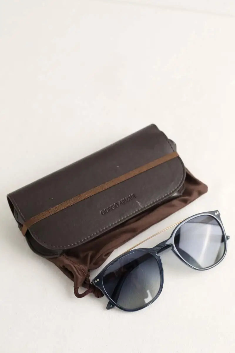 Lunettes de soleil Giorgio Armani Marron en Plastique