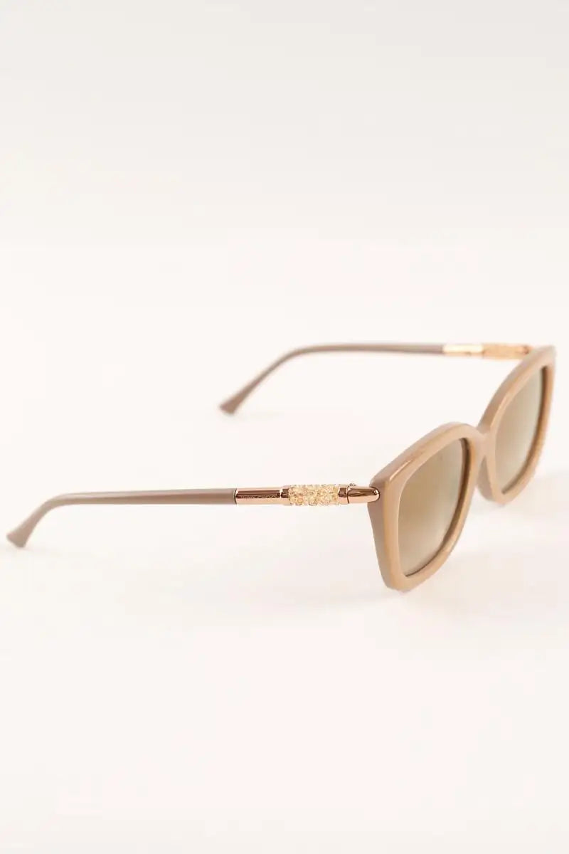 Lunettes de soleil Jimmy Choo Beige en Plastique