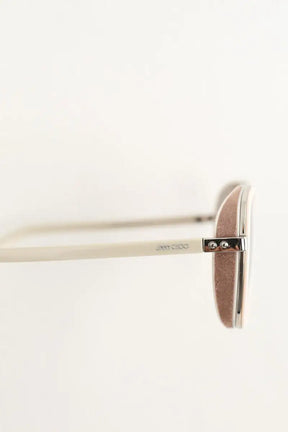 Lunettes de soleil Jimmy Choo Blanc en Plastique