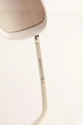 Lunettes de soleil Jimmy Choo Blanc en Plastique