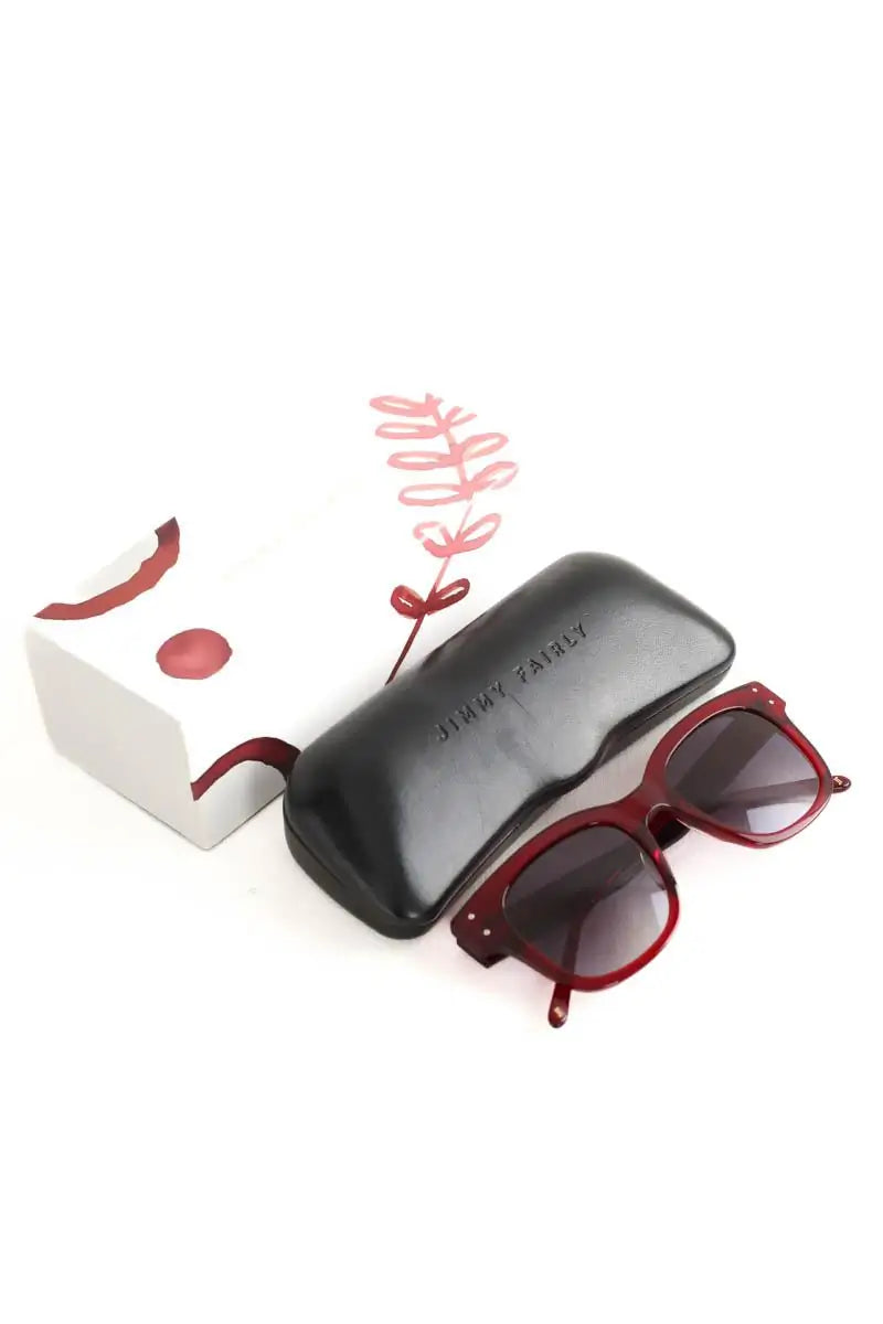 Lunettes de soleil Jimmy Fairly Bordeaux en Plastique