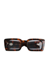 Lunettes de soleil Linda Farrow Marron en Plastique - Seconde Main