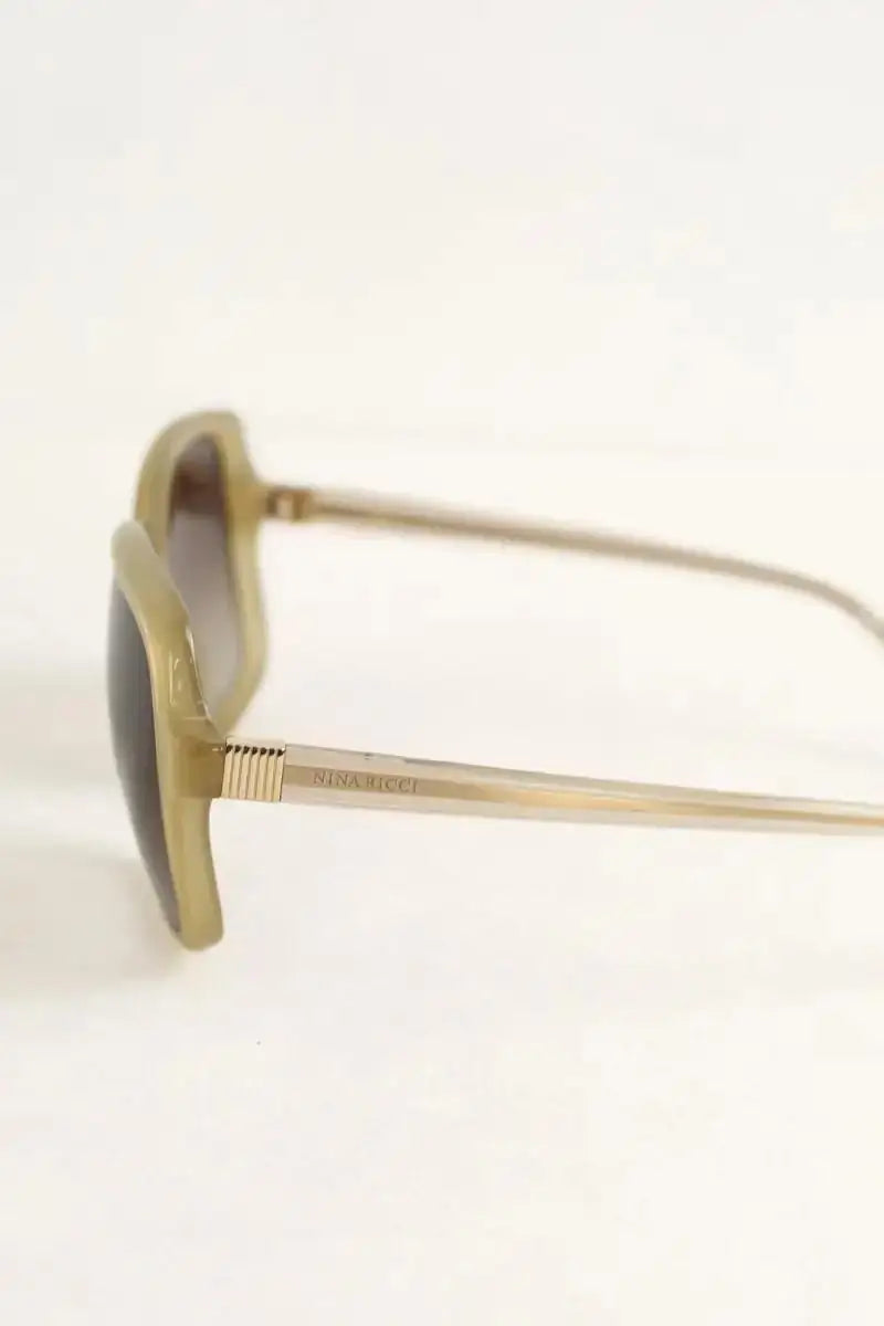 Lunettes de soleil Nina Ricci Kaki en Plastique