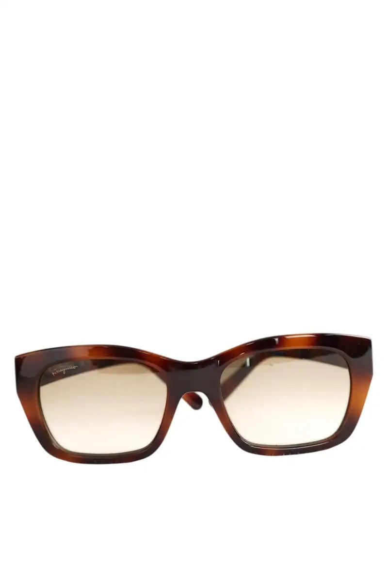 Lunettes de soleil Salvatore Ferragamo Marron en Plastique - Seconde Main