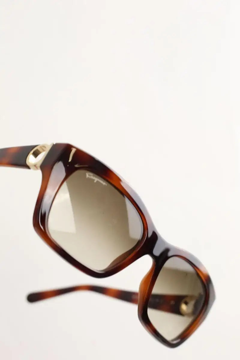 Lunettes de soleil Salvatore Ferragamo Marron en Plastique