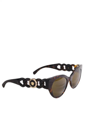Lunettes de soleil Versace Marron en Plastique